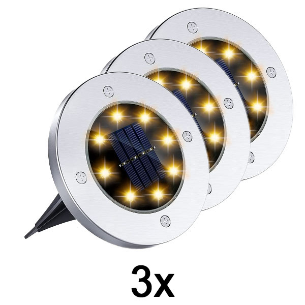 1x Solarne podne svjetiljke za vanjsku upotrebu (3 kom) | LUMIGARD
