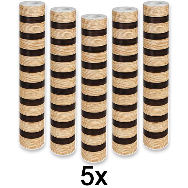 5x Elegantna zidna naljepnica s efektom drveta | LINEWALL