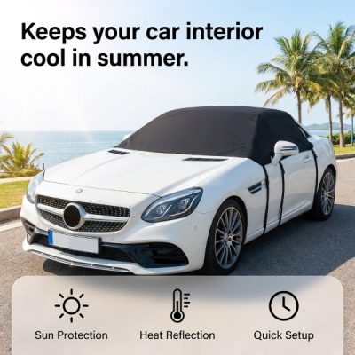 Dvostrani pokrivač za vjetrobransko staklo, 170x120 cm, UV + led | CARCOVER